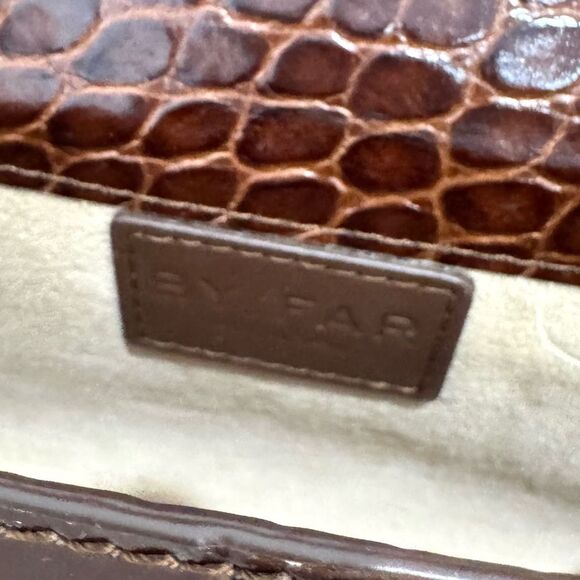 BY FAR Mini Satchel Bag in brown croc - Picture 13 of 13